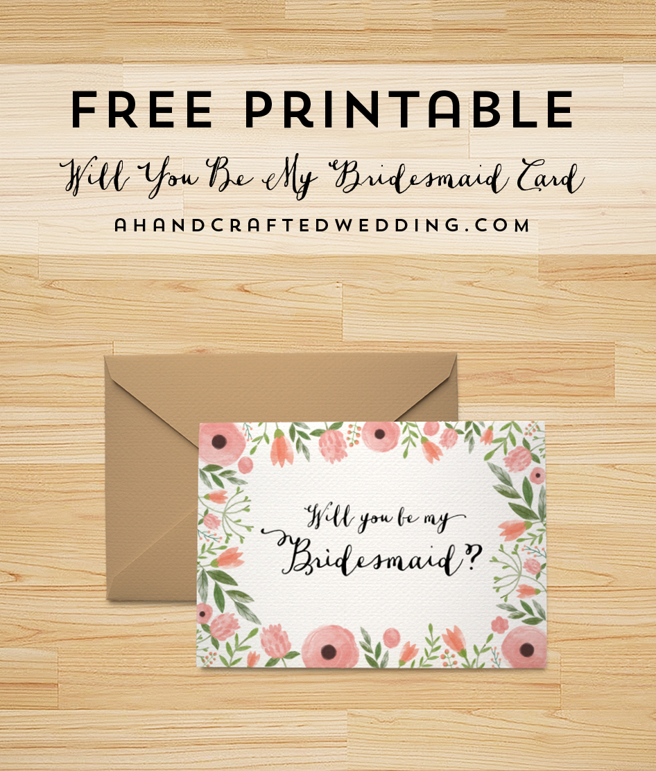 Download This Free Printable Will You Be My Bridesmaid Card, Plus - Free Printable Will You Be My Bridesmaid Cards