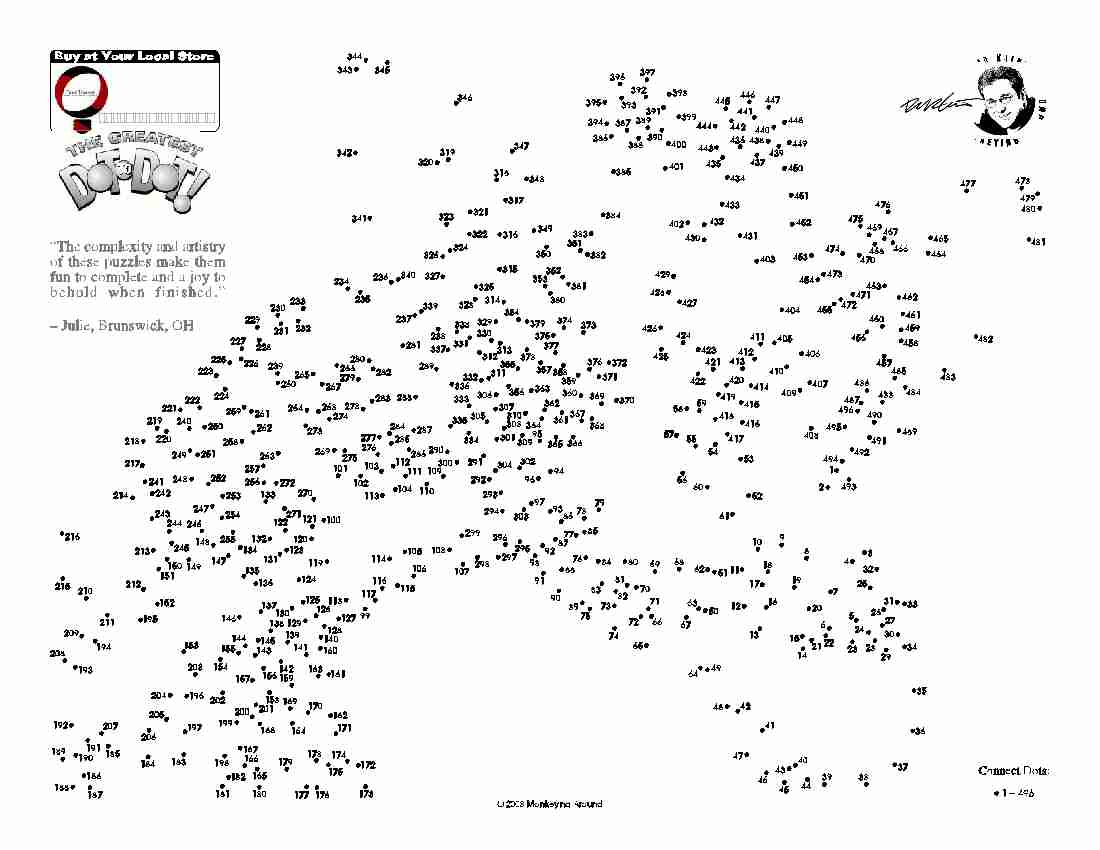 Downloadable Dot-To-Dot Puzzles - Connect The Dots For Adults Free Printable