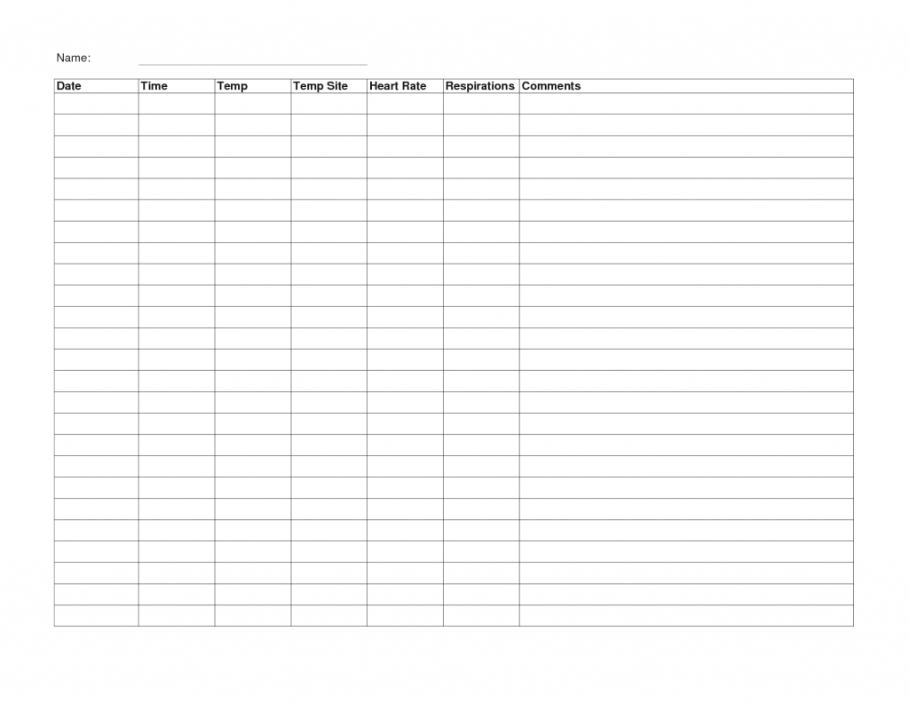 Template Free Printable Vital Signs Flow Sheet Printable Templates by