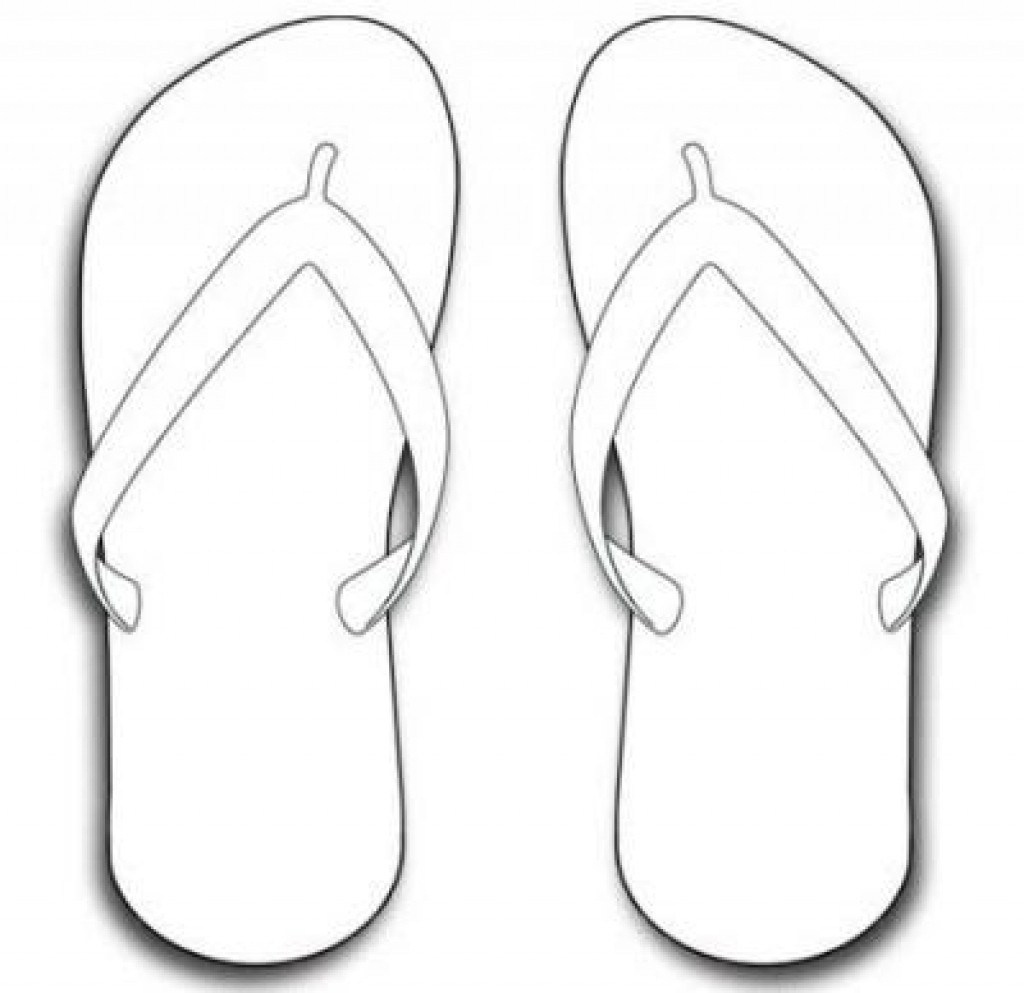 √ Flip Flop Coloring Pages Free Printable Collection - Free Printable Flip Flop Pattern