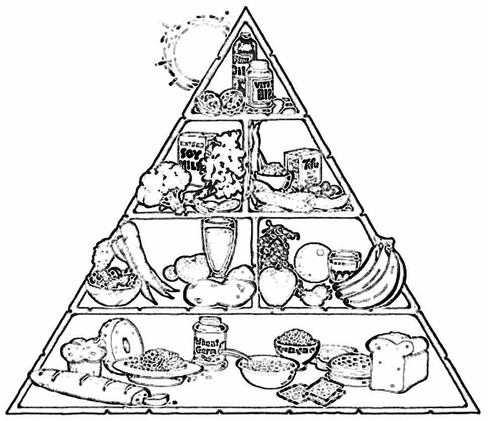 √ Free Printable Food Coloring Pages For Kids - Free Printable Food Pyramid