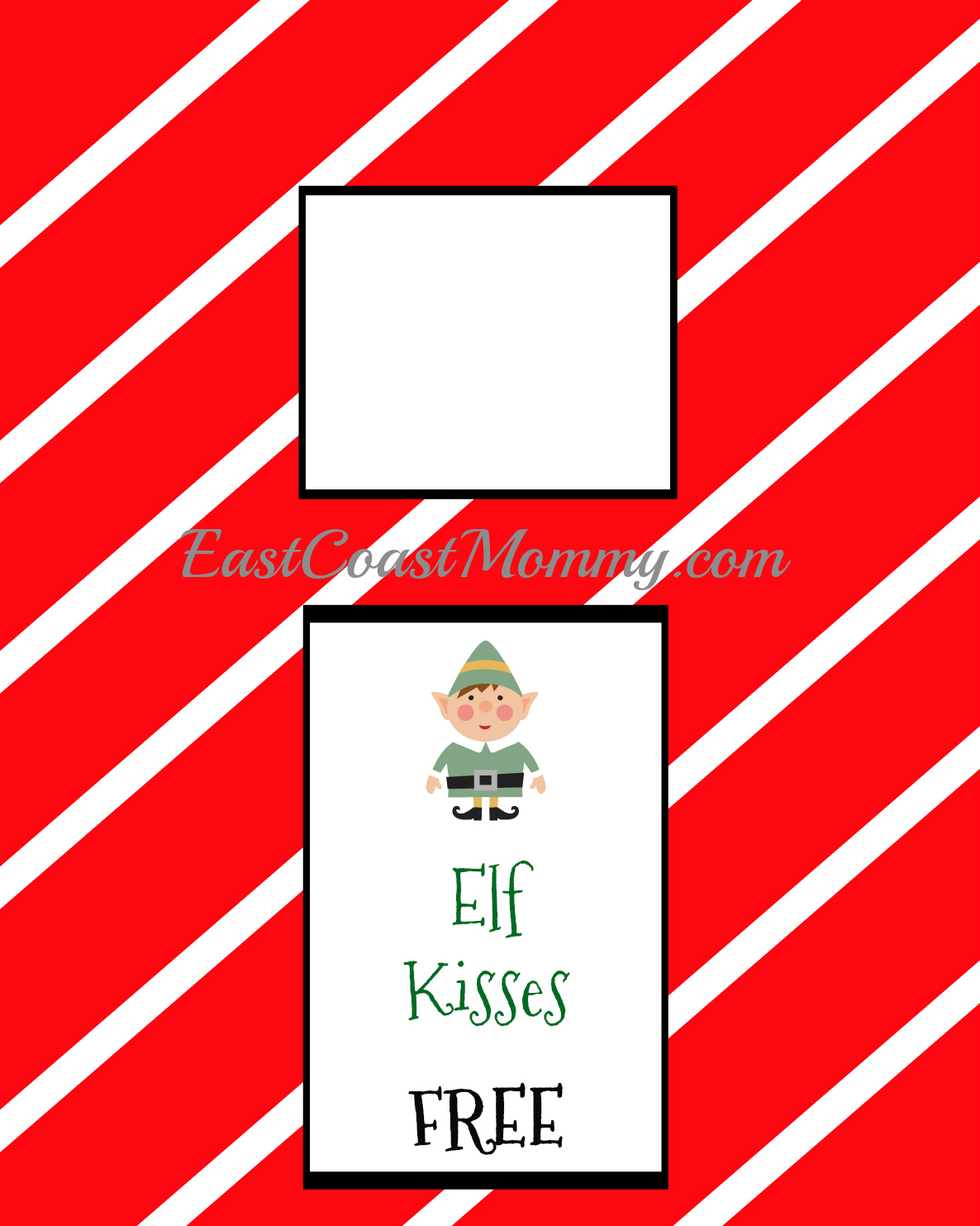 East Coast Mommy: Elf Kissing Booth (Free Printable) - Elf On The Shelf Kissing Booth Free Printable