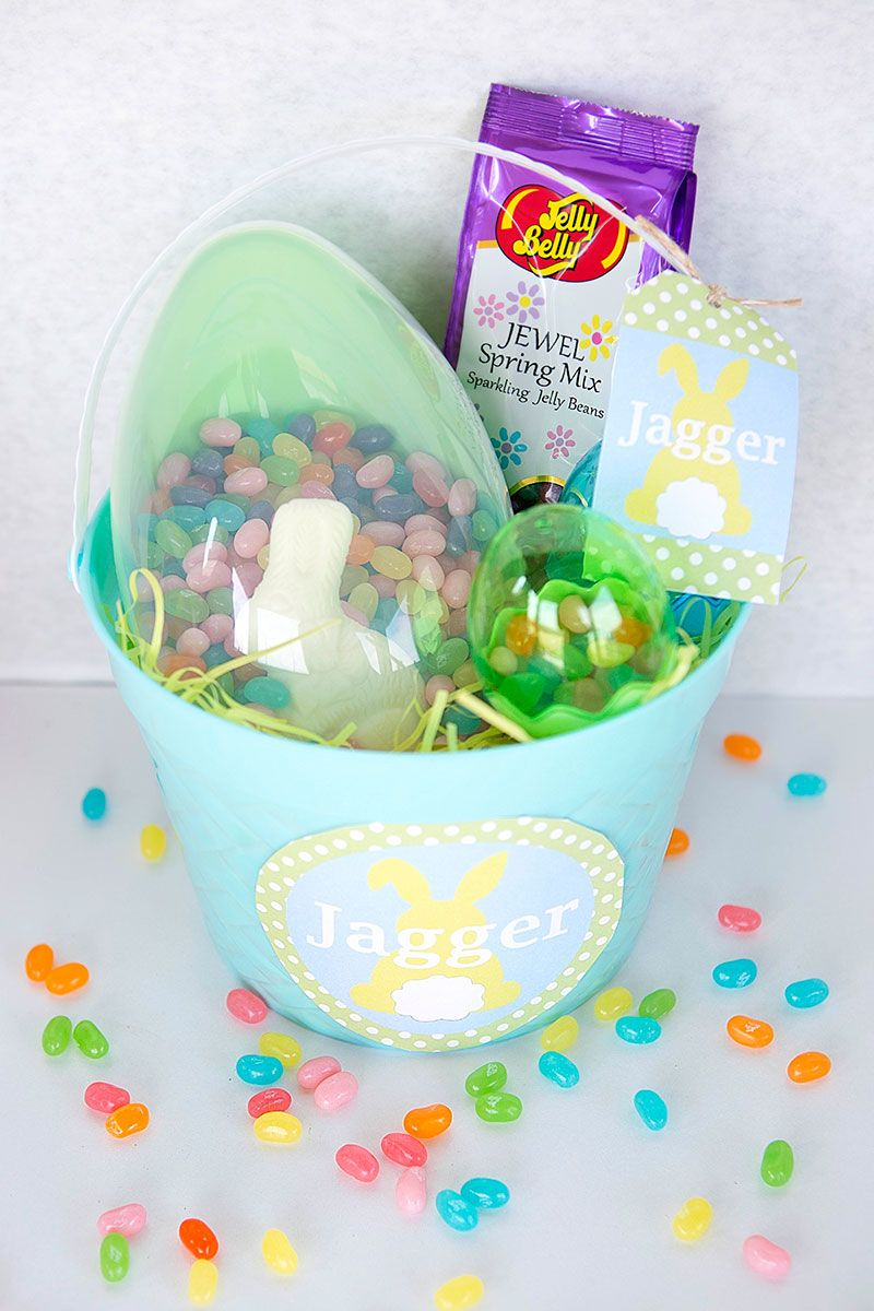 Easter Basket Ideas With Free Printable Editable Name Tags For The - Free Printable Easter Basket Name Tags
