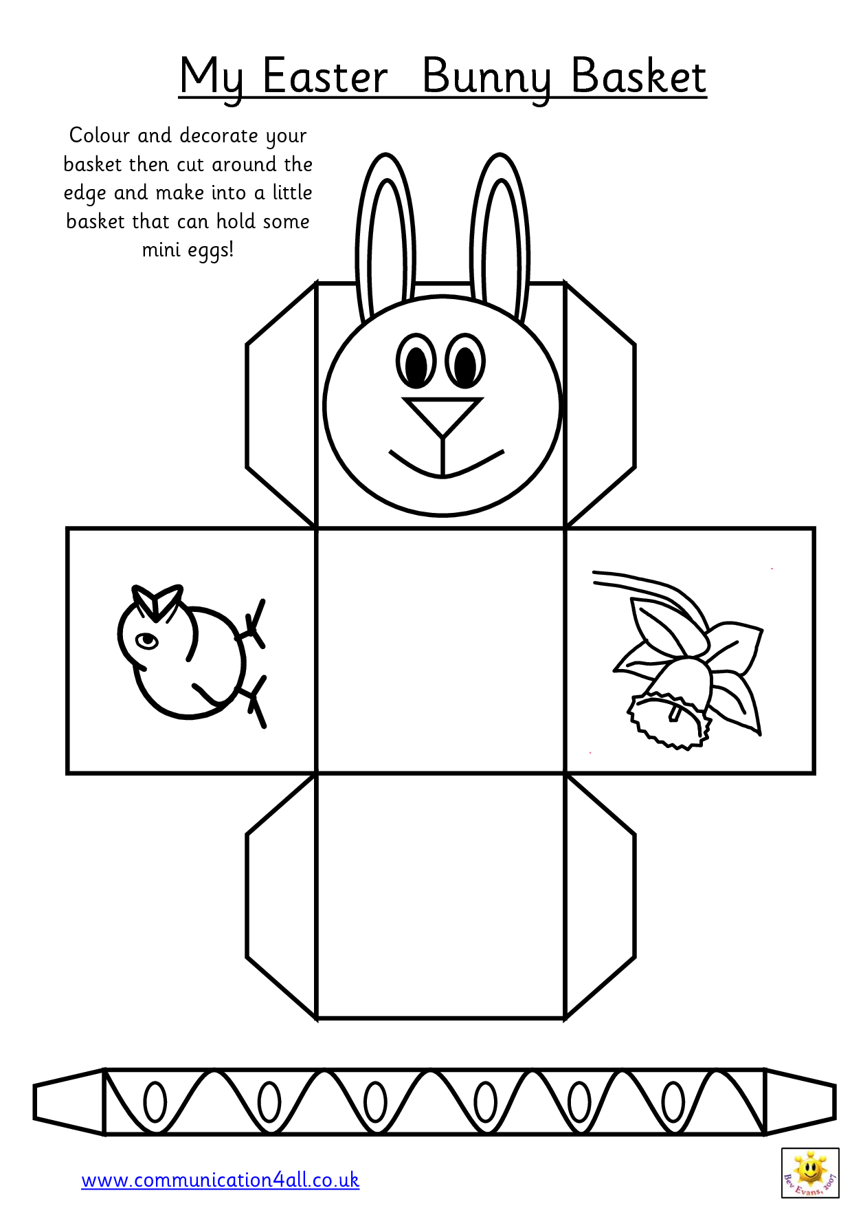 Easter Basket = This One Is Most Like The One That I Remember Making - Free Printable Easter Egg Basket Templates