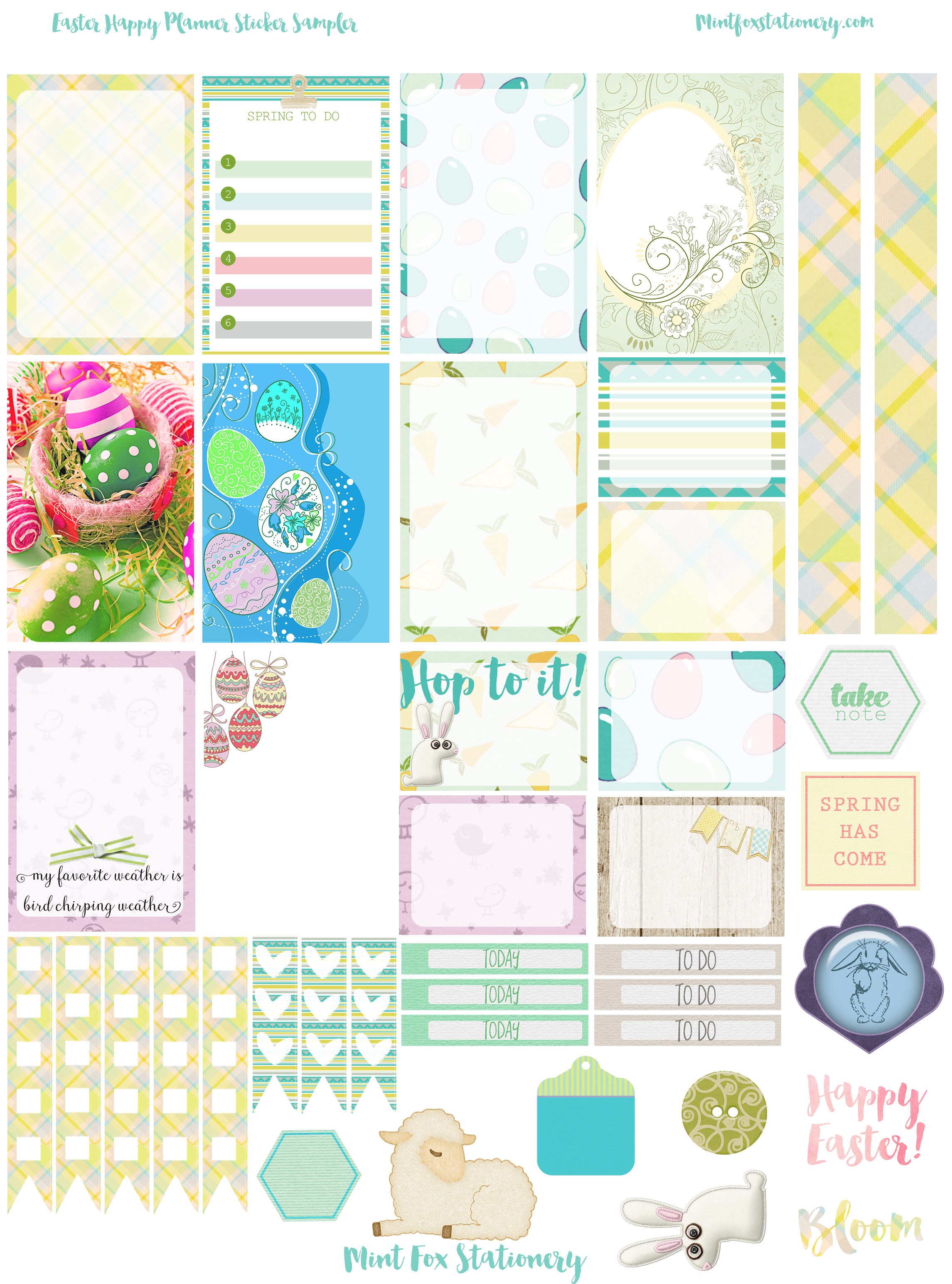 Easter Happy Planner Printable Sticker Sampler Free! - Happy Planner Free Printable Stickers