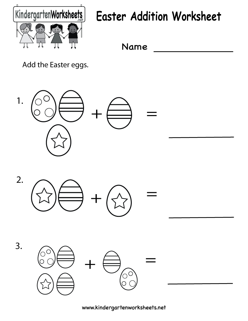 Easter Printables | Kindergarten Easter Addition Worksheet Printable - Free Printable Easter Worksheets For 3Rd Grade