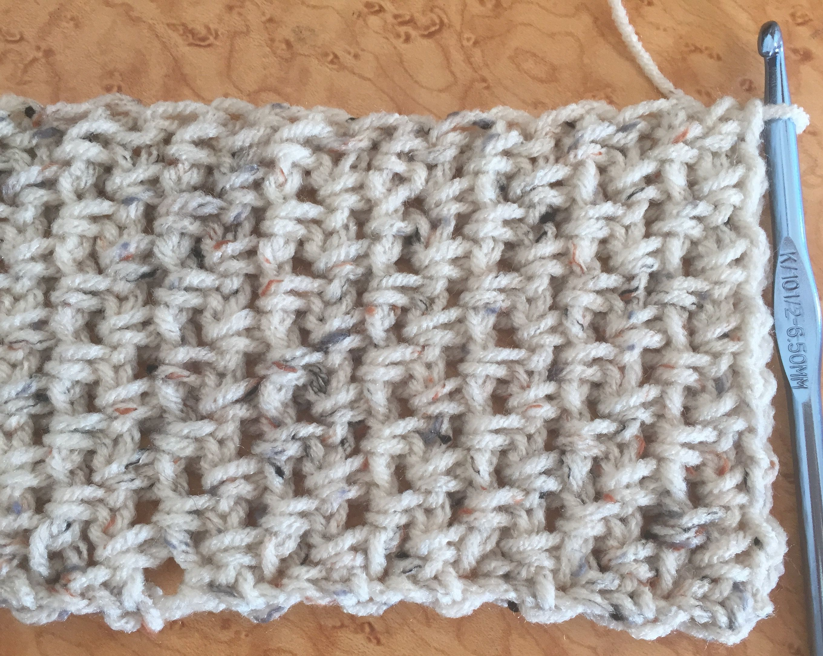 Easy Crochet Scarf Free Pattern Using Moss Stitch - Free Printable Crochet Scarf Patterns