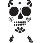 Easy Sugar Skull 7 | Seasonal | Sugar Skull Pumpkin Stencil, Sugar   Free Printable Pumpkin Carving Stencils For Kids
