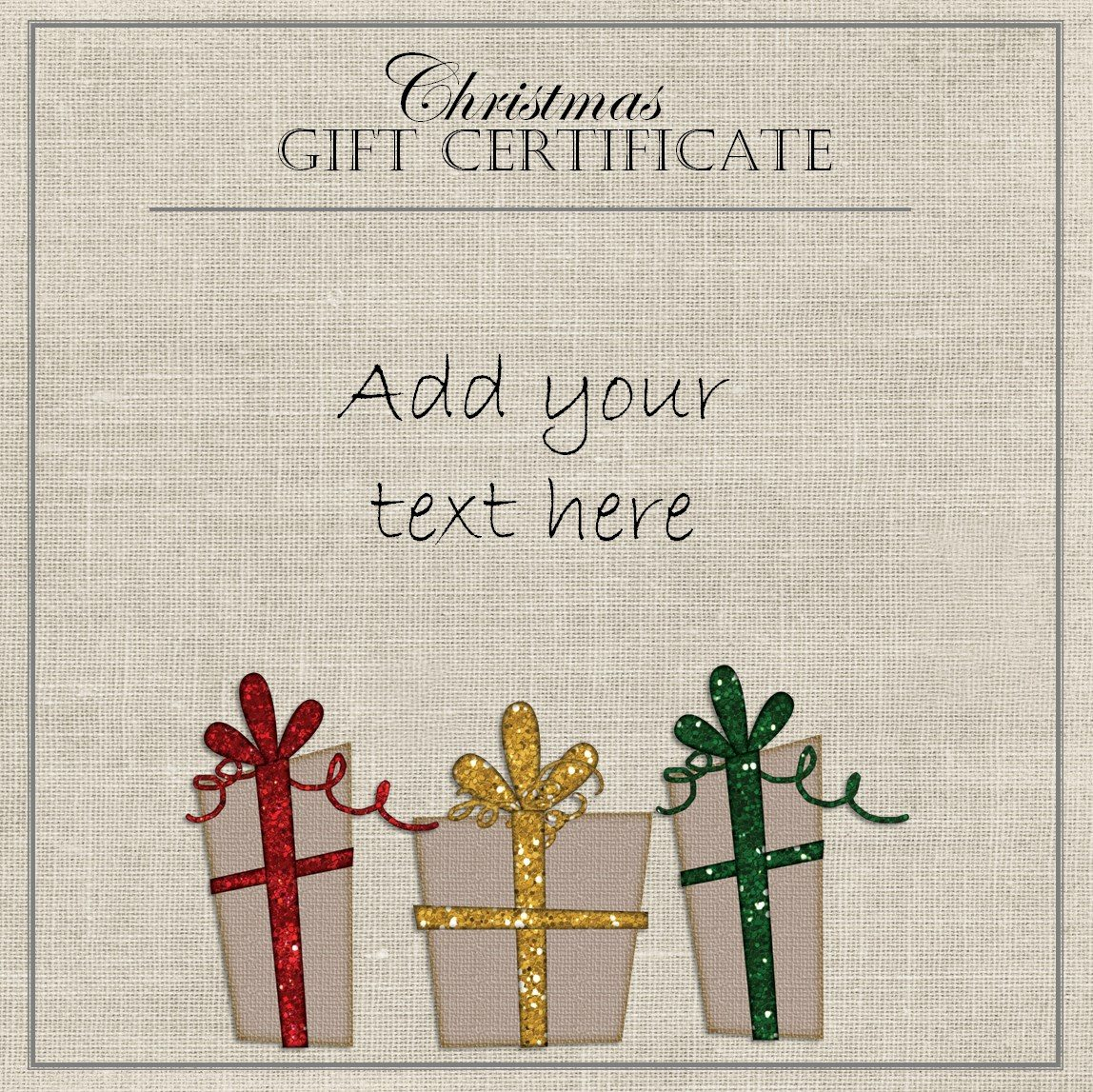 Editable And Printable Silver Swirls Gift Certificate Template Free - Free Printable Christmas Gift Voucher Templates