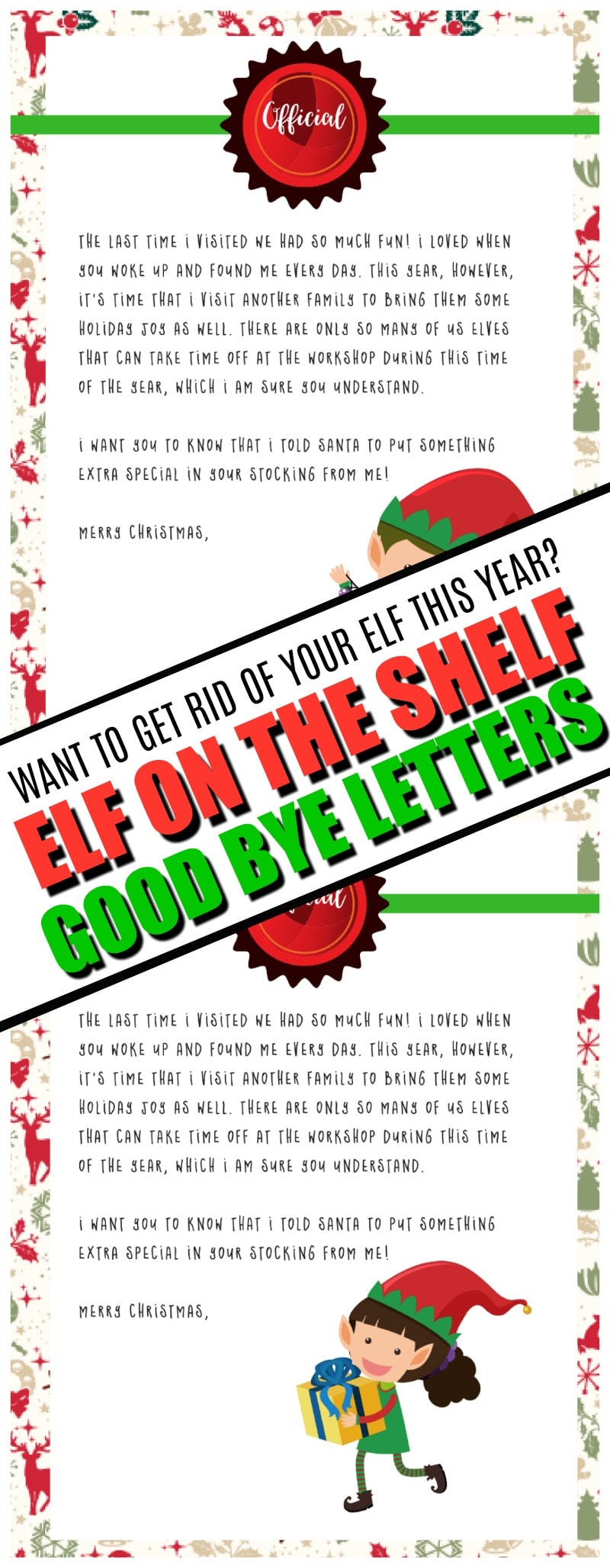 Elf On The Shelf Goodbye Letter : Free Printable - - Elf On A Shelf Goodbye Letter Free Printable