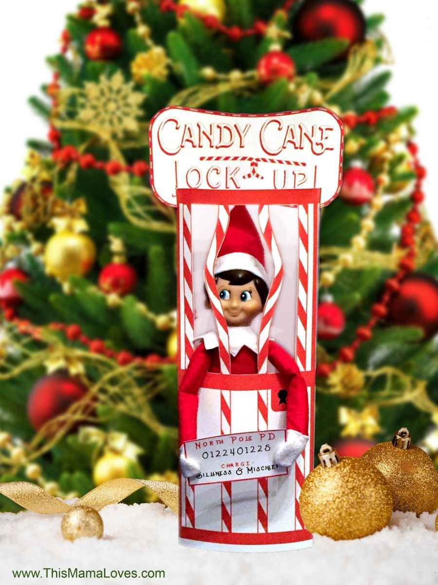 Elf On The Shelf Idea: Candy Cane Jail | Christmas | Pinterest | Elf - Elf On The Shelf Kissing Booth Free Printable
