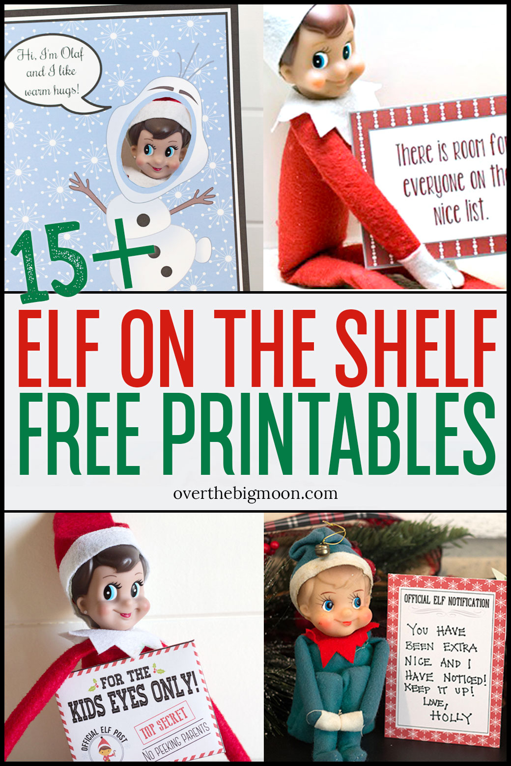 Elf On The Shelf Printables &amp;amp; Ideas - Over The Big Moon - Elf On The Shelf Free Printable Ideas