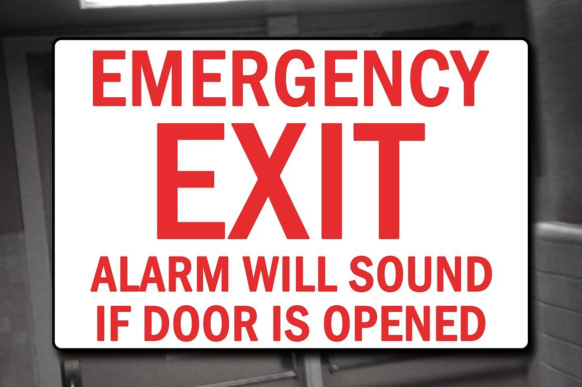 Emergency Exit Sign Decal #exit#alarm#emergency#wall | Apple Game - Free Printable Exit Signs
