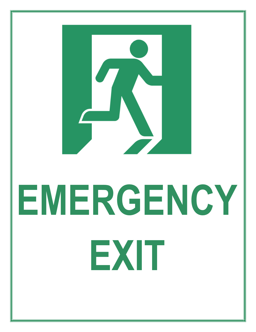 Free Printable Emergency Exit Signs
