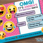 Emoji Birthday Card Template Emoji Invitations Printable Free   Emoji Invitations Printable Free