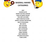 End Of Season Baseball Award Categories | Kid's Baseball Party – Free Printable Baseball Certificates