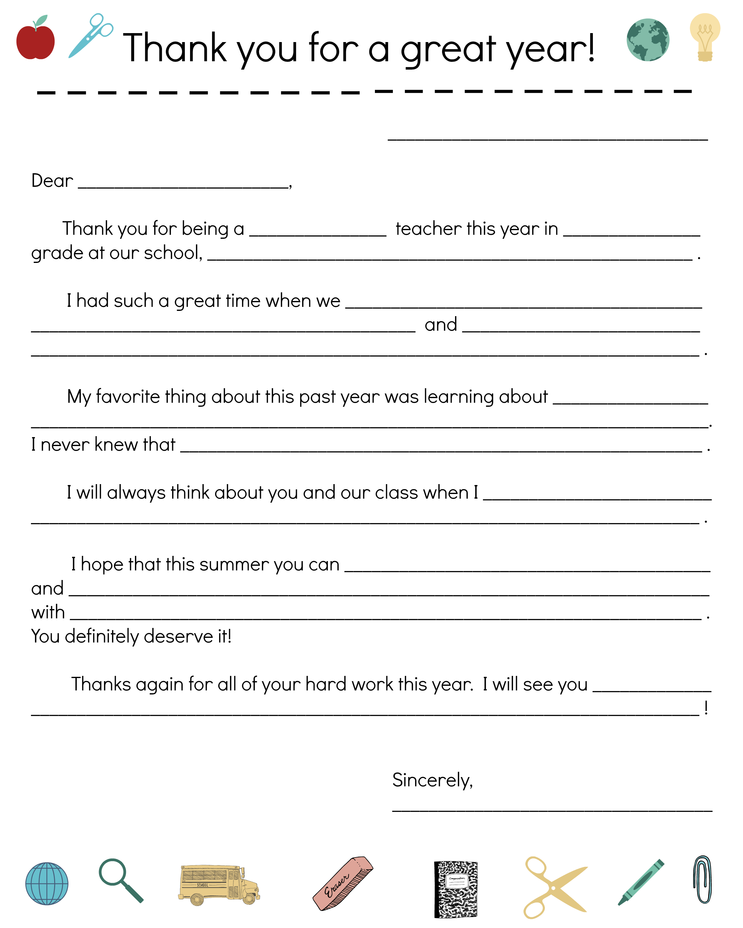 End-Of-Year Teacher Thank You Note | All Things Parenting | Teacher - Free Printable Teacher Notes To Parents