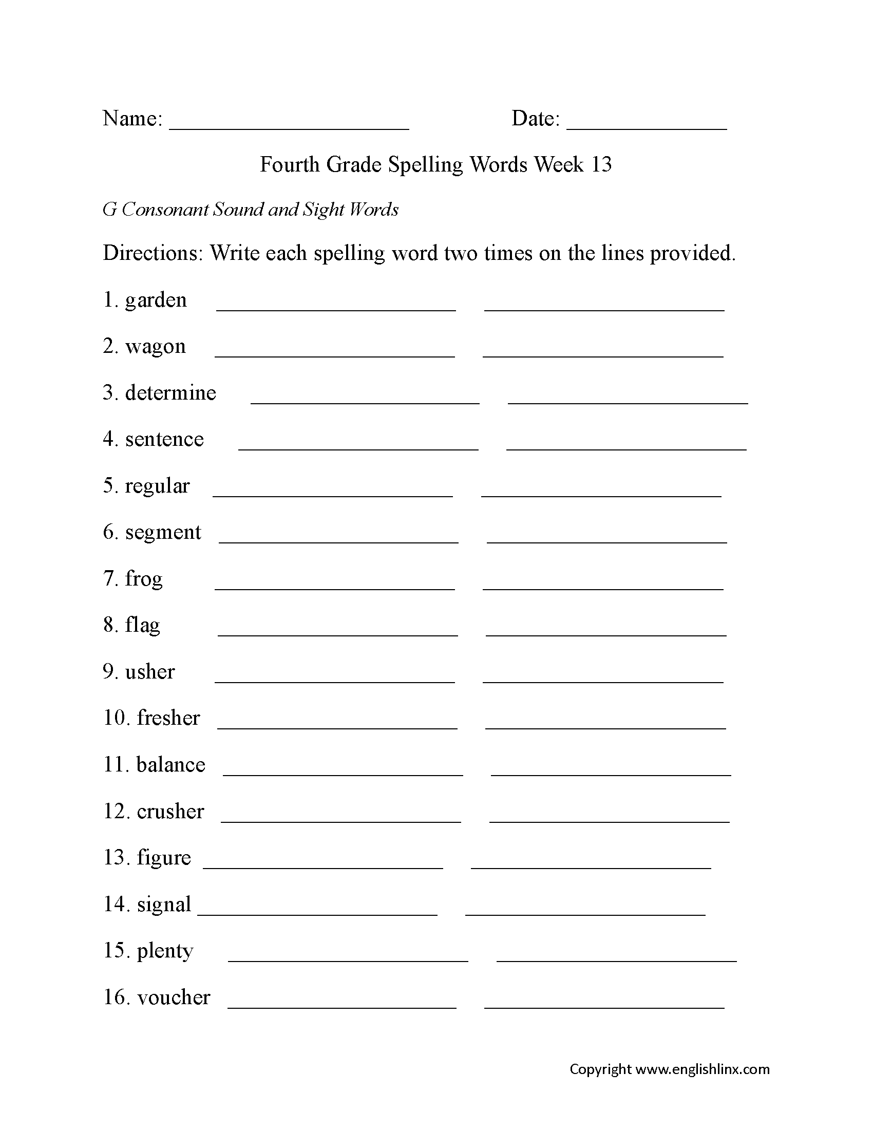 English Worksheets | Spelling Worksheets - Free Printable Spelling Practice Worksheets