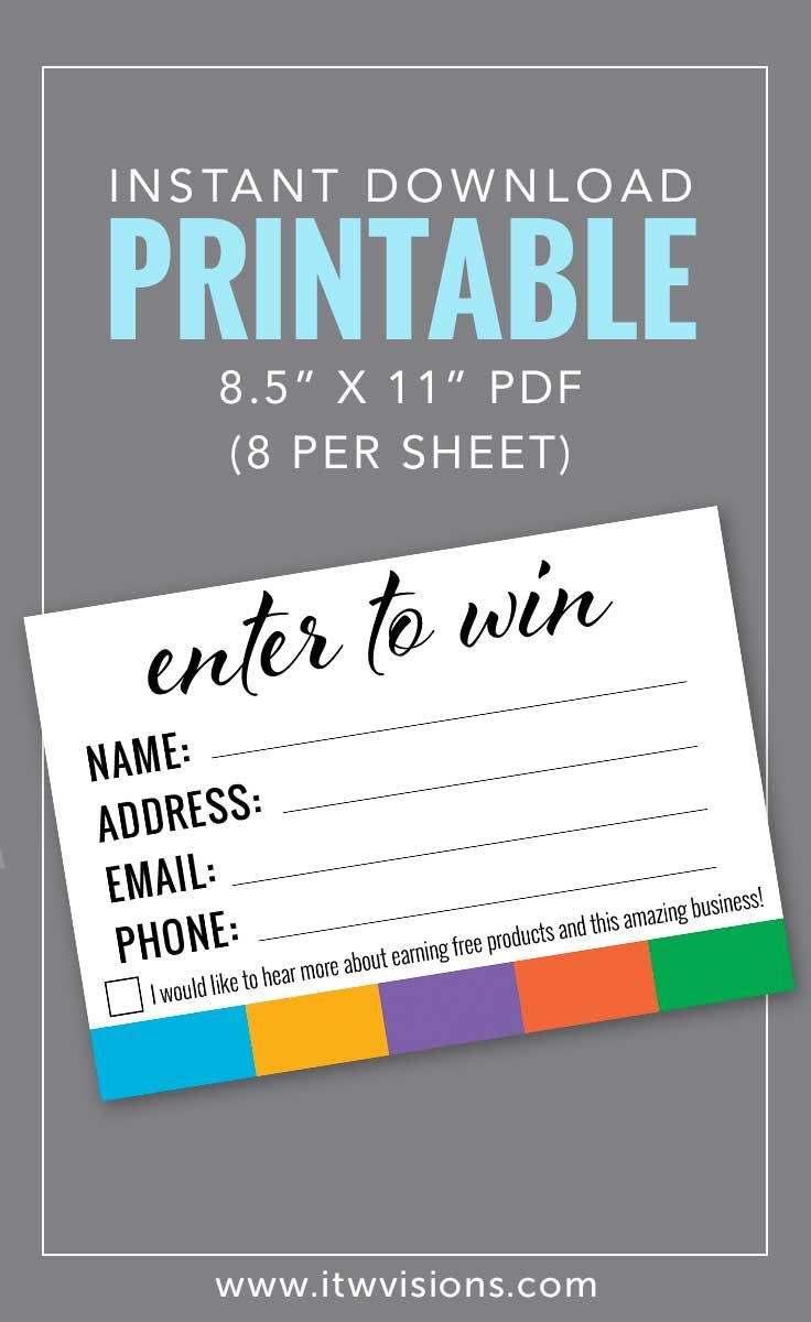 Enter To Win Printable | Rodan Fields | Rodan, Fields, Rodan, Fields - Rodan And Fields Mini Facial Instructions Printable Free