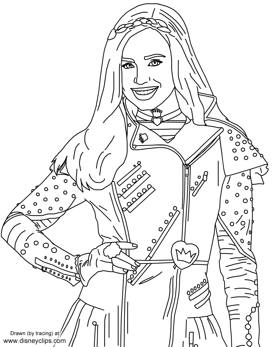 Evie From Disney&amp;#039;s #descendants | Free Printables | Coloring Pages - Free Printable Descendants Coloring Pages