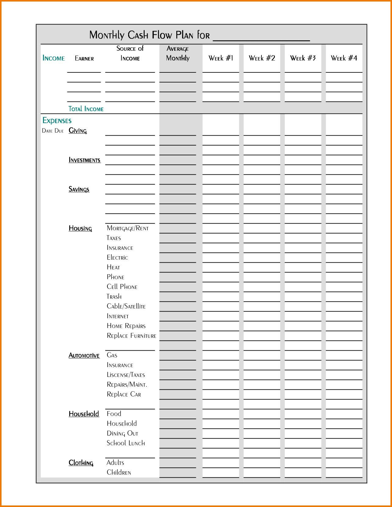 Excel Bill Eadsheet Templates And Business Budget Template Payment - Free Printable Monthly Household Budget Sheet