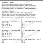 Factors And Multiples Quiz   4.oa.4 | School | Pinterest | Factors   Least Common Multiple Worksheet Free Printable