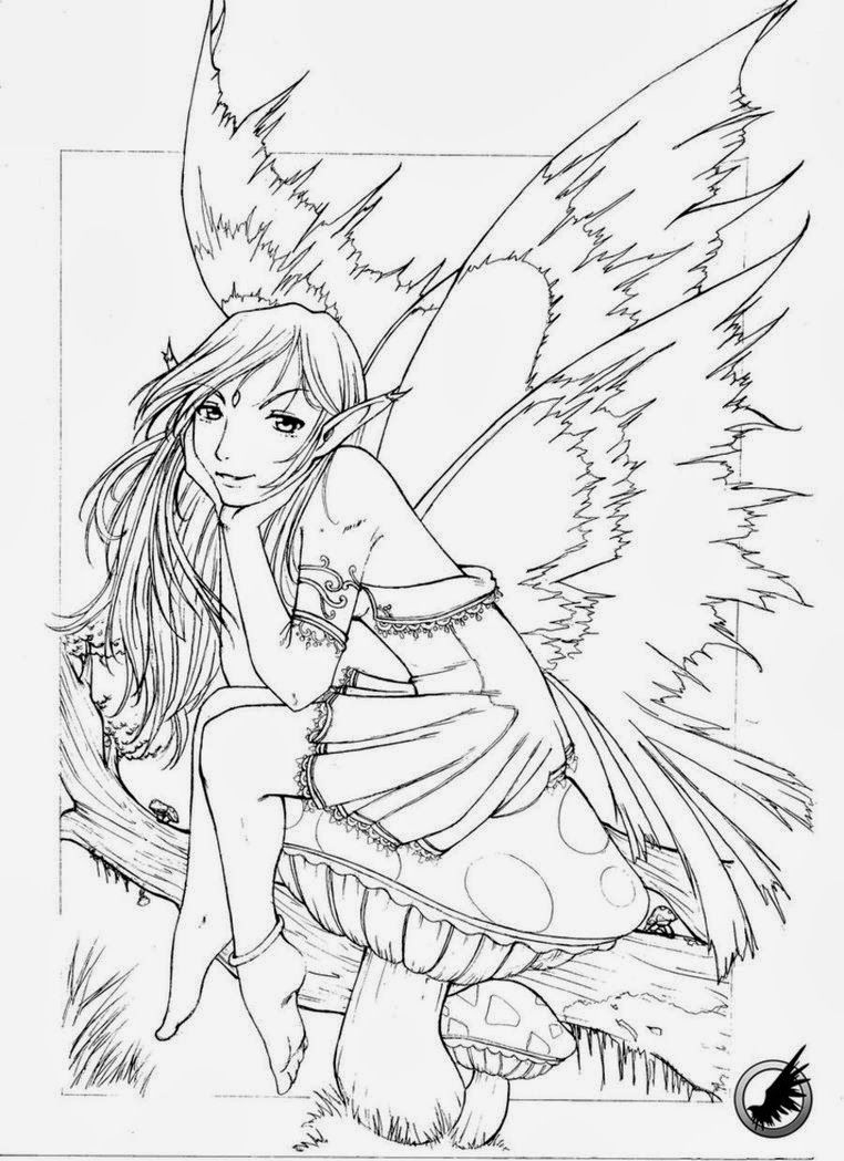 Fairy Coloring Pages Detailed Fairy Coloring Pages For Adults Free - Free Printable Coloring Pages Fairies Adults