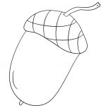 Fall Acorn Coloring Page | Free Printable Coloring Pages   Acorn Template Free Printable