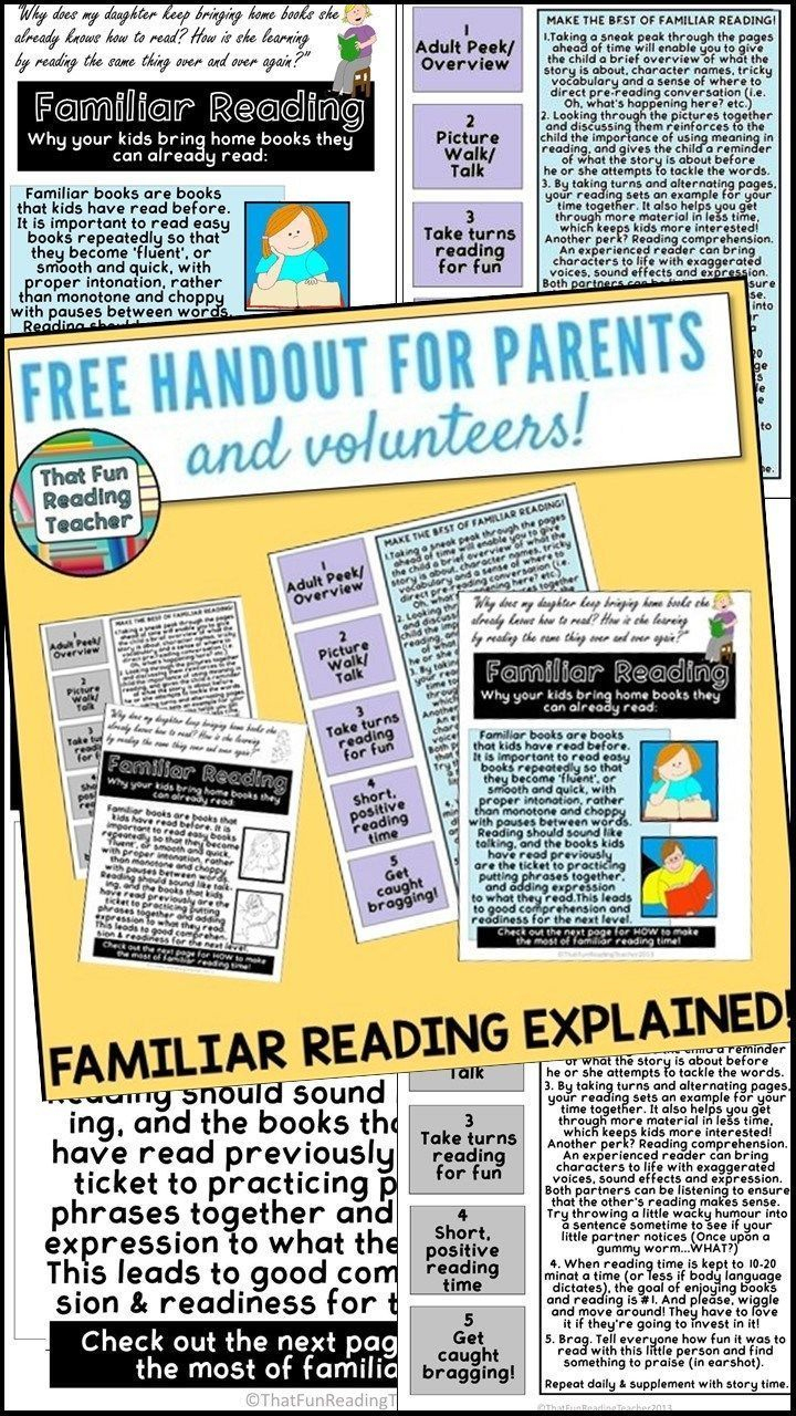 Familiar Reading – Why Your Kids Bring Home Books They Can Already - Free Printable Reading Recovery Books