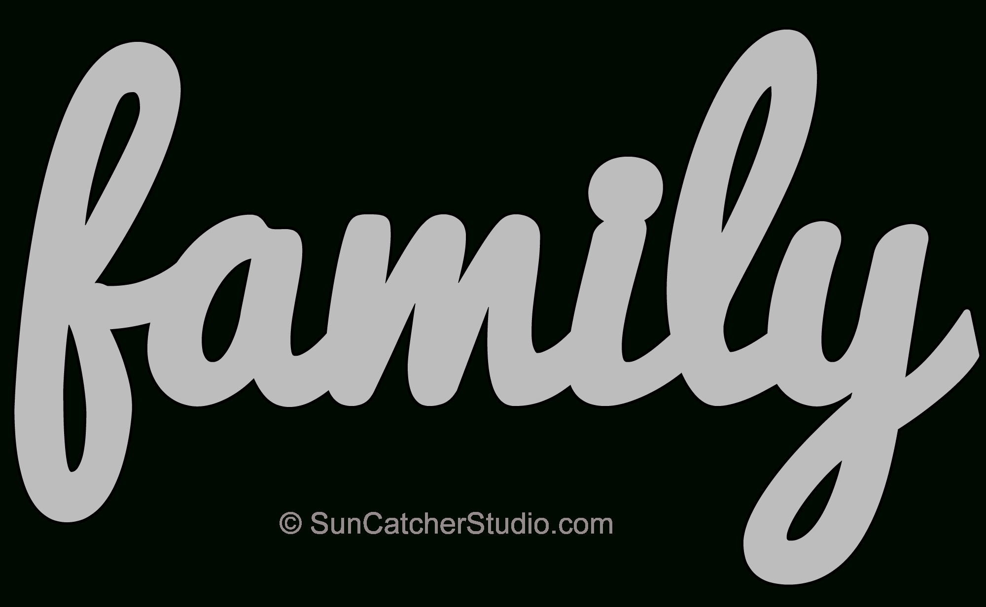 Family – Pattern, Template, Stencil, Printable Word Art Design - Scroll Saw Patterns Free Printable
