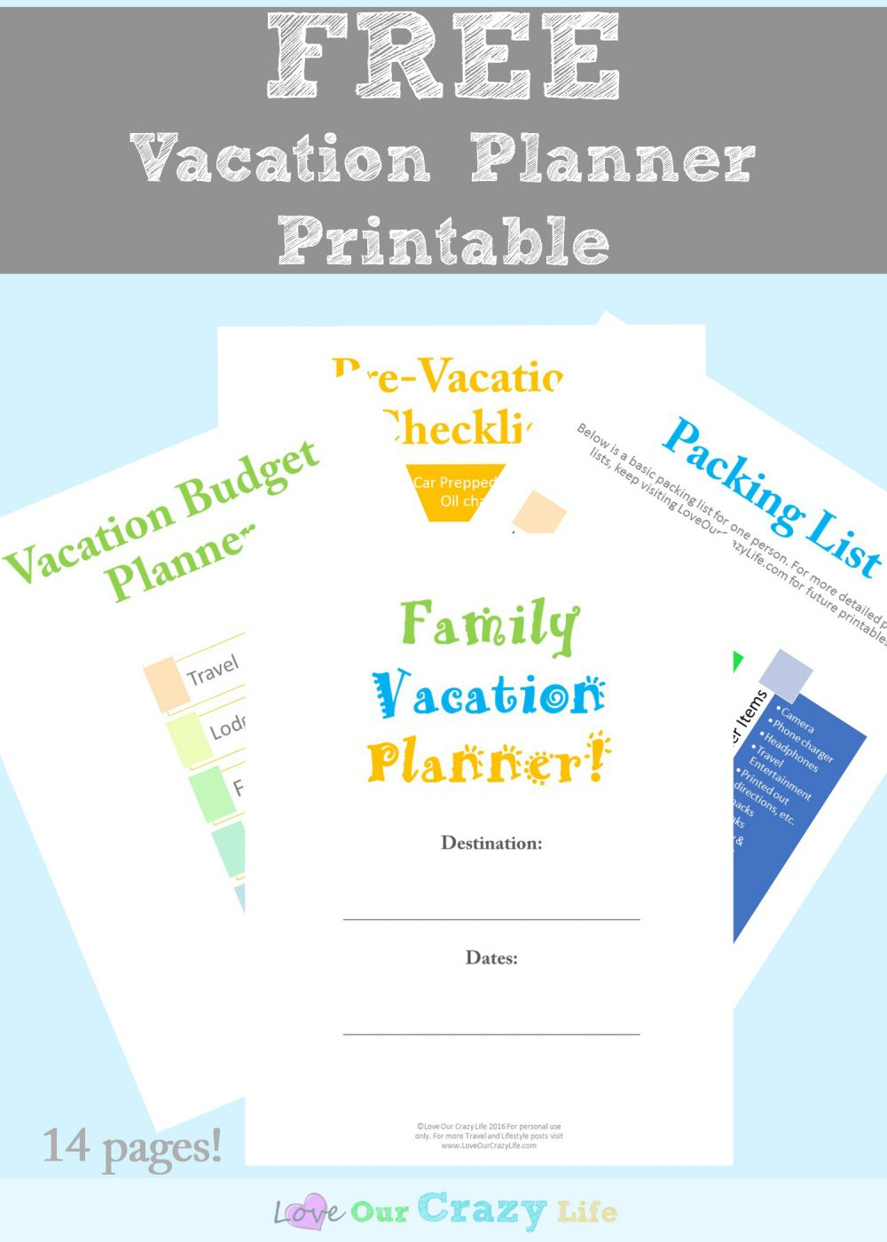 Family Vacation Planning Tips (Free Planner) | This Crazy Adventure - Free Printable Trip Planner