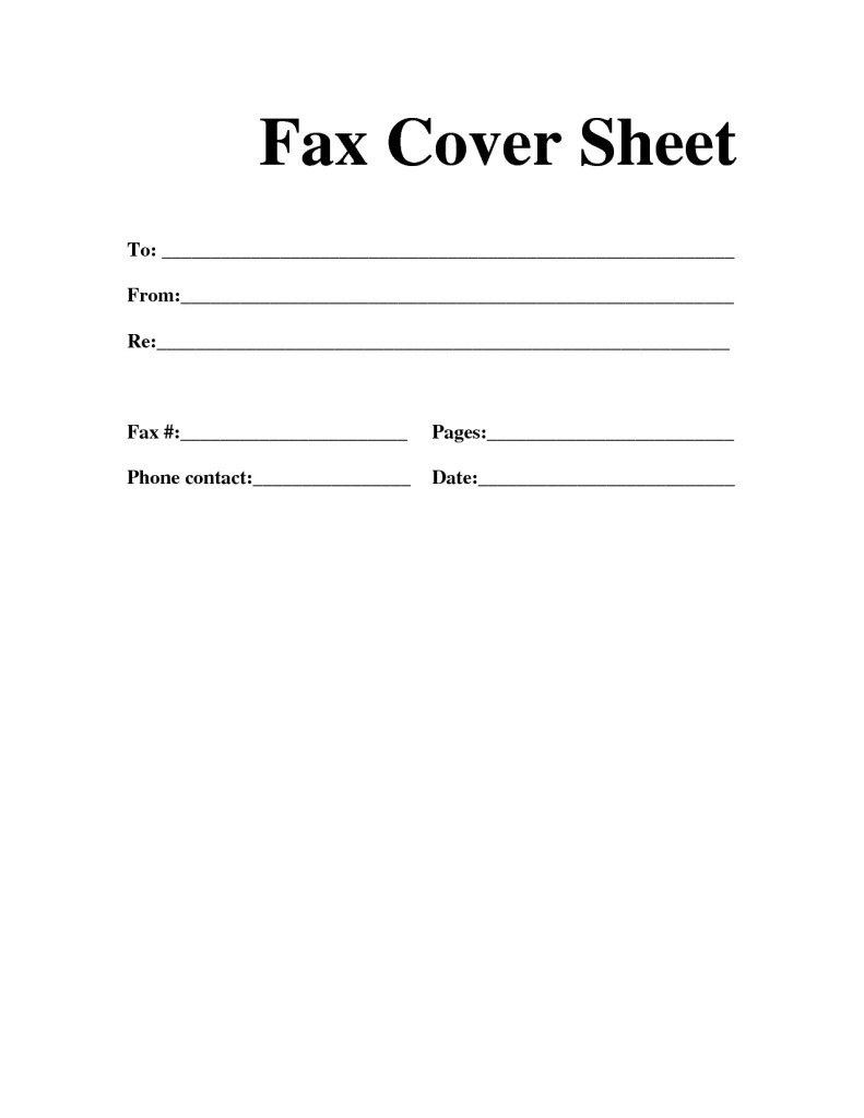 Fax Cover Letter Printable | Room Surf - Free Printable Cover Letter Format