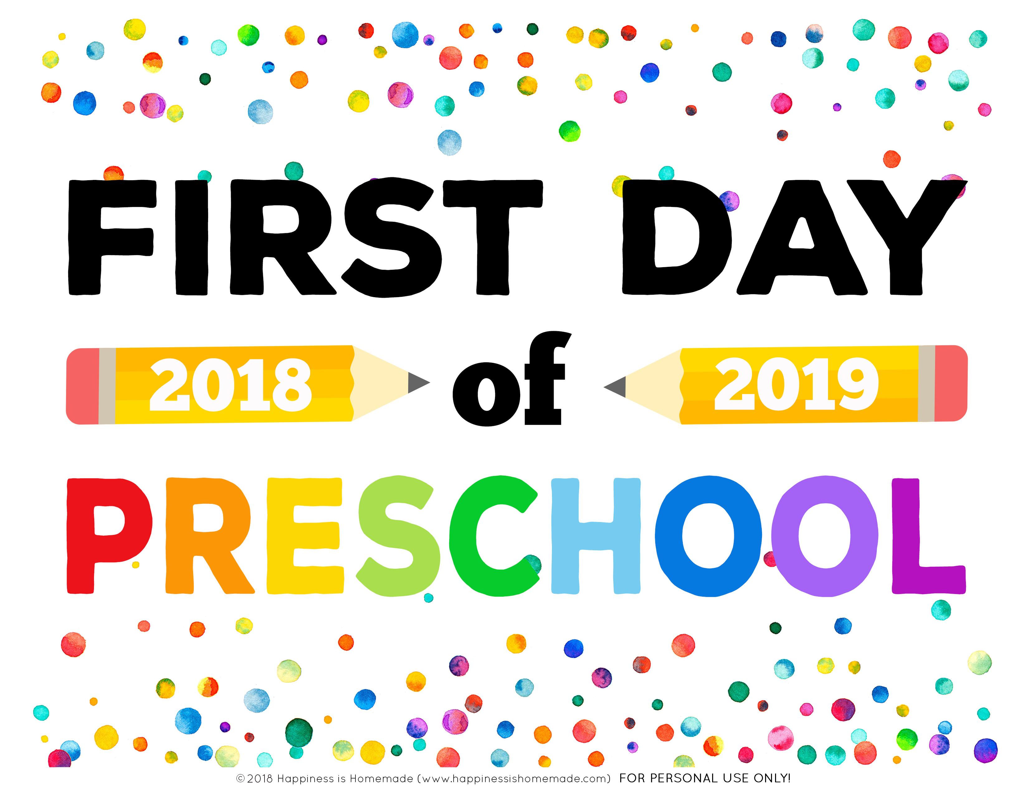 First Day Of School Signs - Free Printables - Happiness Is Homemade - Free Printable First Day Of School Certificate