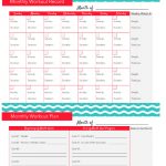Fitness Tracker Printable   Hairspray And Highheels   Free Printable Fitness Tracker