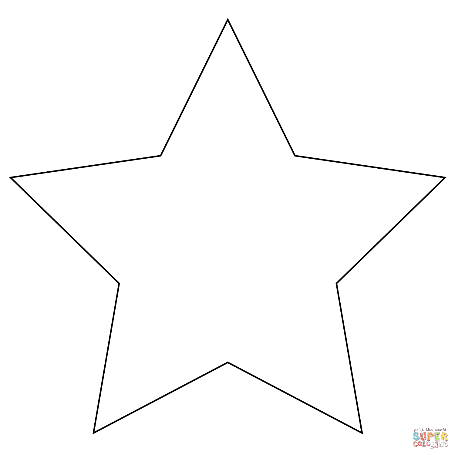 Five Pointed Star Coloring Page | Free Printable Coloring Pages - Star Of David Template Free Printable