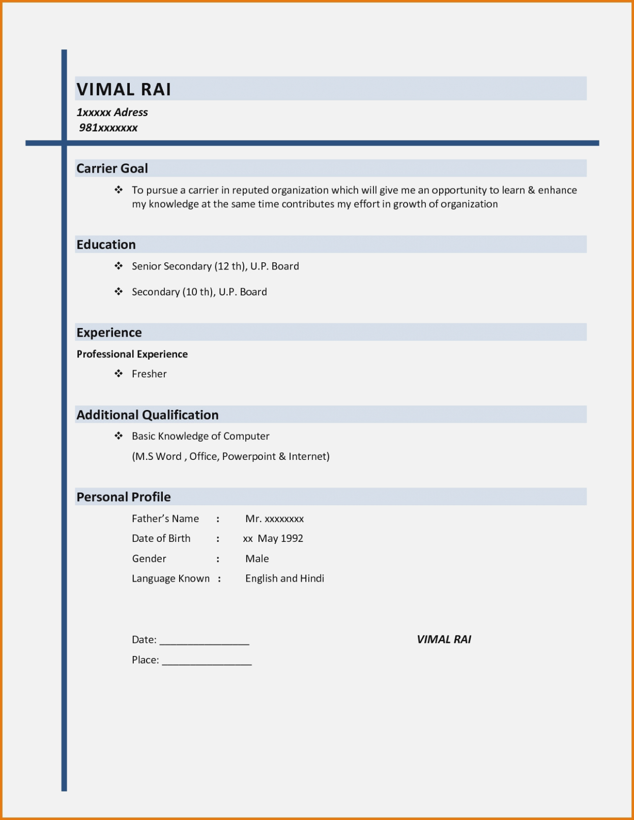 Five Things About | Invoice And Resume Template Ideas - Free Printable Resume Builder