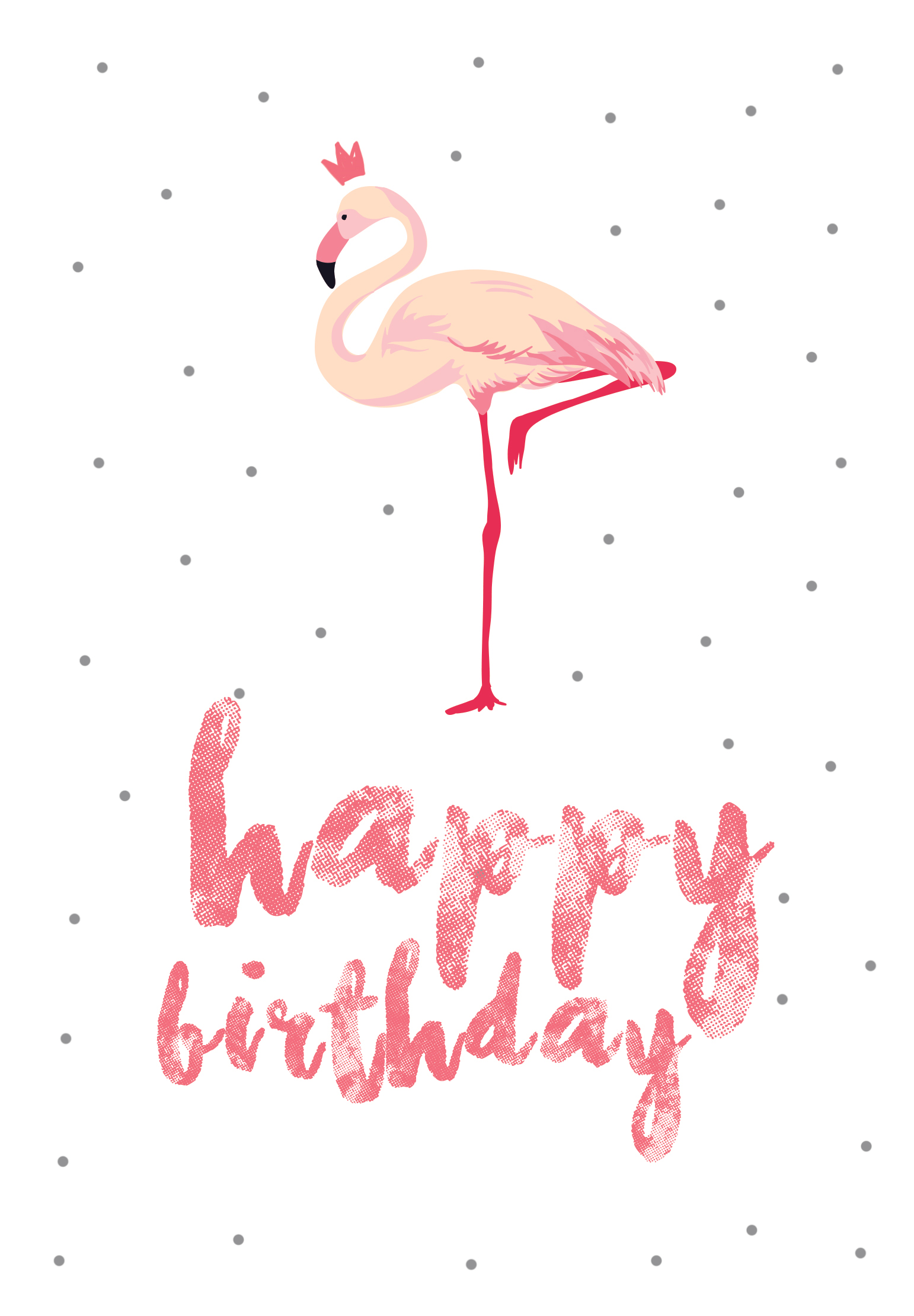 Flamingo Birthday - Free Printable Birthday Card | Greetings Island - Free Printable Thinking Of You Cards