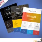 Flat Clean Corporate Business Flyer Free Psd | Psdfreebies   Business Flyer Templates Free Printable