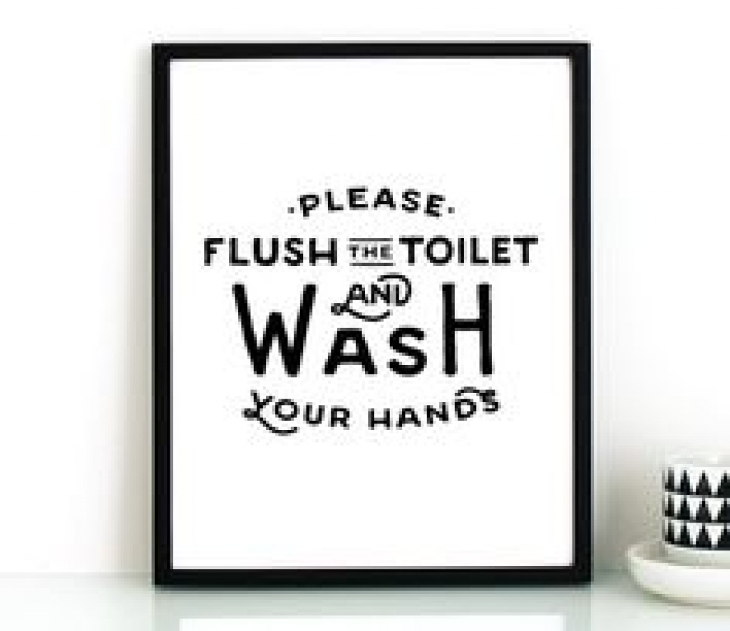 Flush The Toilet Quotes And Sayings Free Printable | Decor With Free - Free Printable Flush The Toilet Signs