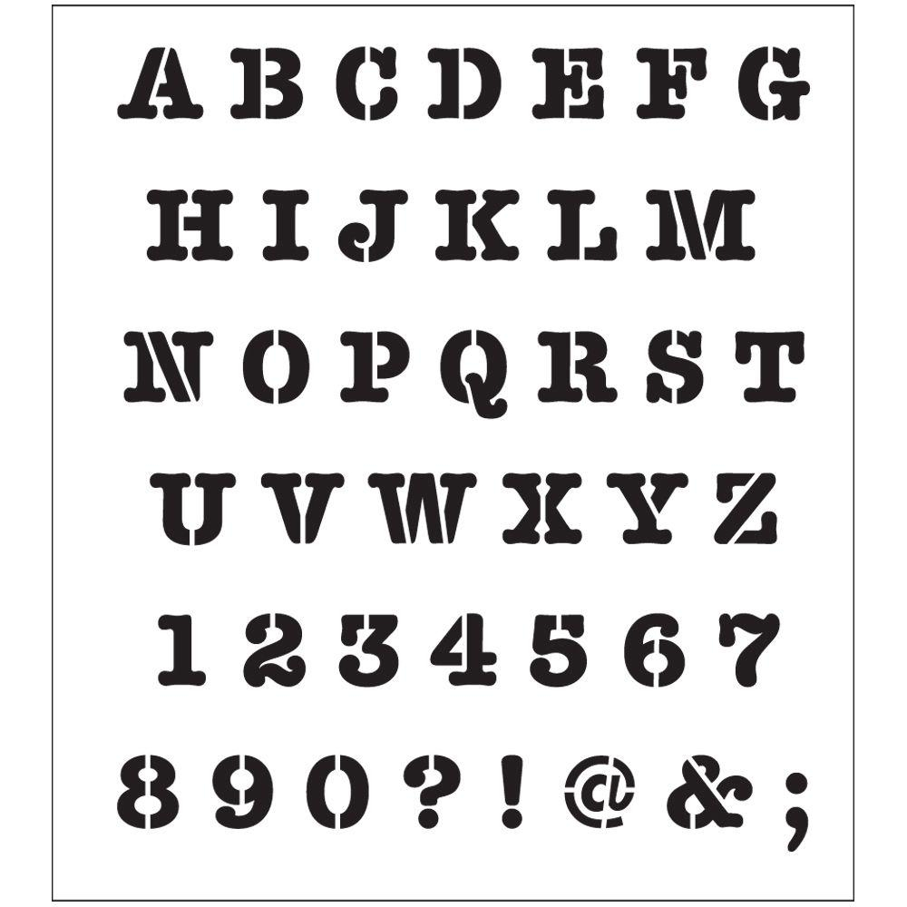 Folkart Alphabet Heavy Typewriter Laser Printing Stencil-30738 - The - Free Printable Fonts Stencils