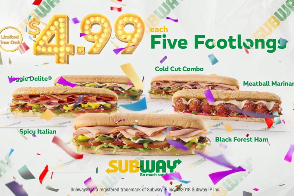 Forget Subway&amp;#039;s $5 Footlong, It&amp;#039;s $4.99 (For Now) | Cmo Strategy - Free Printable Subway Coupons 2017