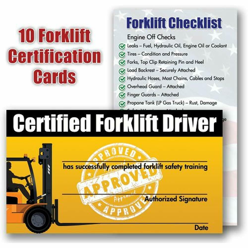 Forklift Certification Gallery - Free Certificates For All - Free Printable Forklift Certification Cards