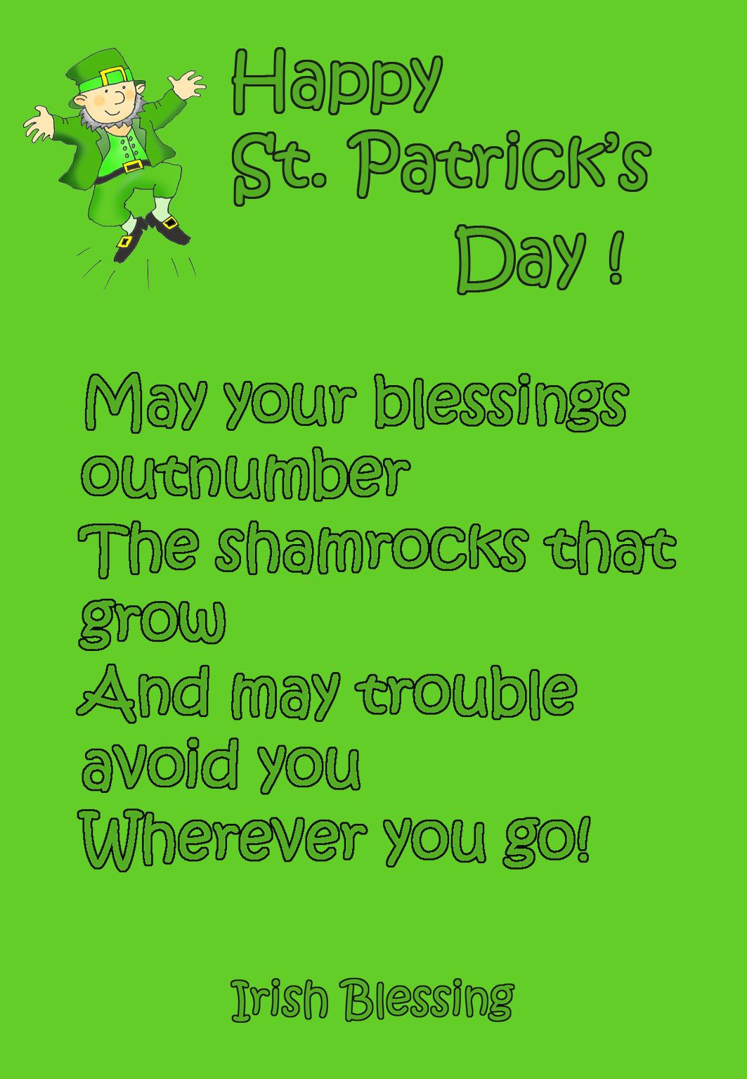 Found On Bing From Free-Printable-Greeting-Cards | Cards Easter - Free Printable St Patrick&amp;amp;#039;s Day Card