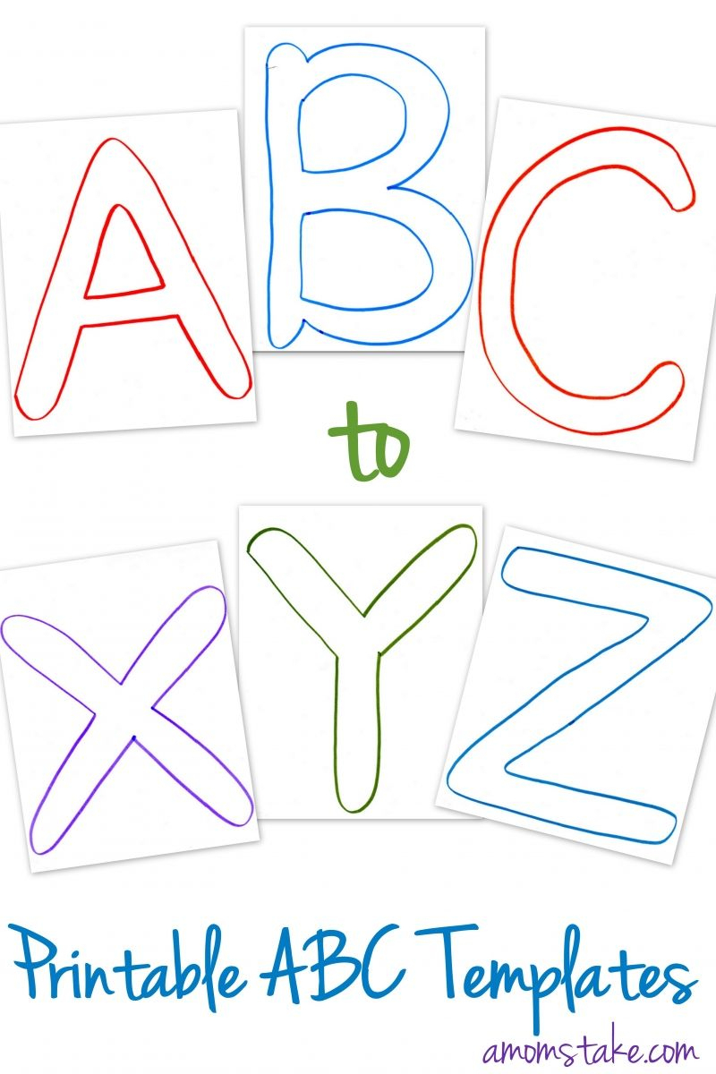 Free Abc Printable Letter Templates For Preschool Or Learning - Free Printable Alphabet Templates