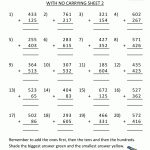 Free Addition Printable Worksheets | Printable Math Sheets Column   Free Printable Addition Worksheets