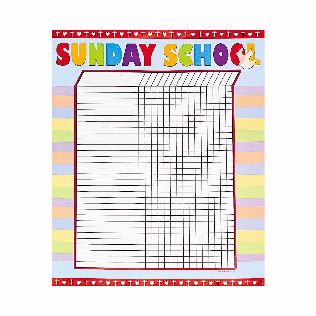 Free Attendance Sheet Template For Sunday School Sunday School - Sunday School Attendance Chart Free Printable