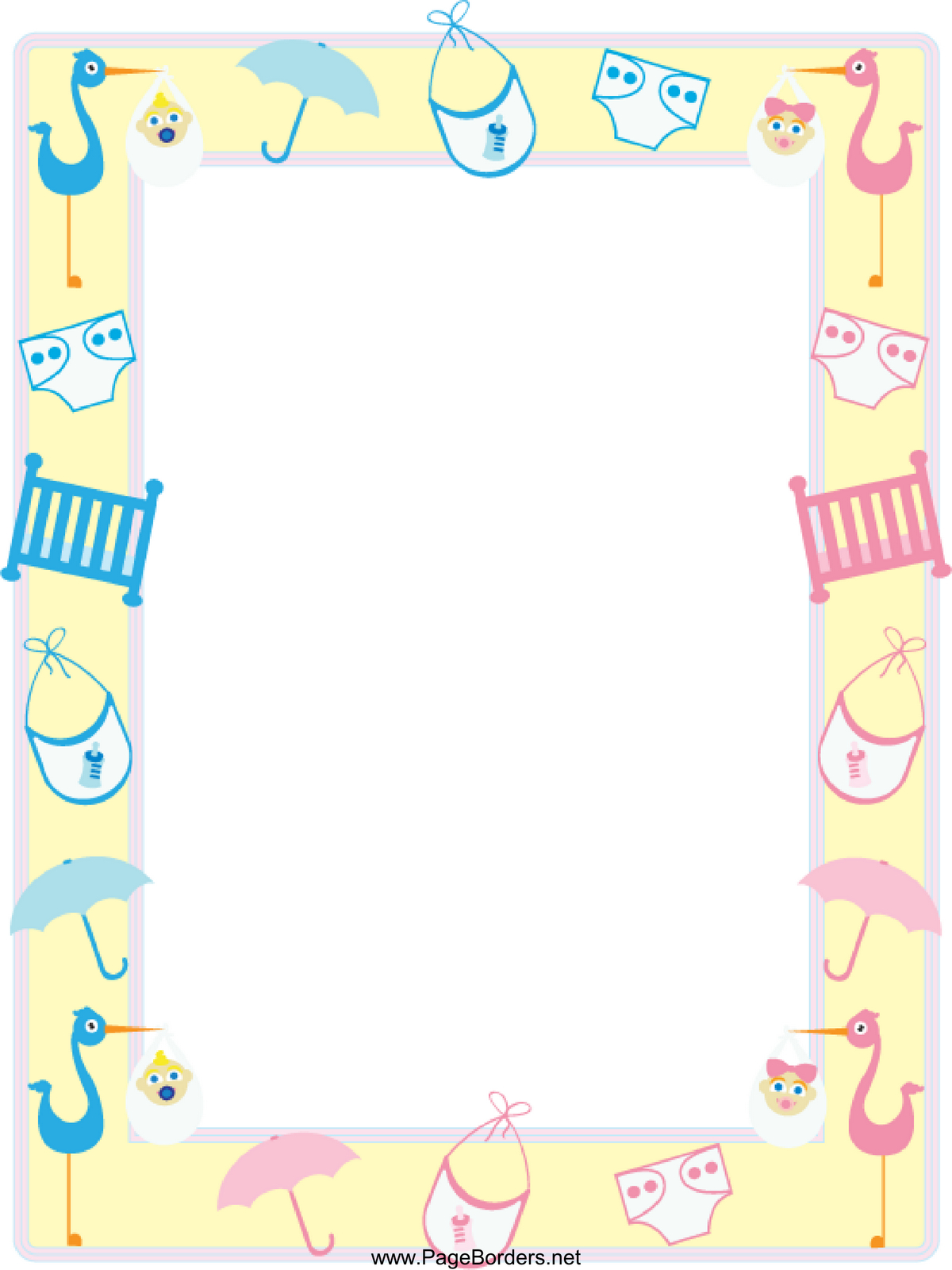 Free Baby Border Free, Download Free Clip Art, Free Clip Art On - Free Printable Baby Borders For Paper