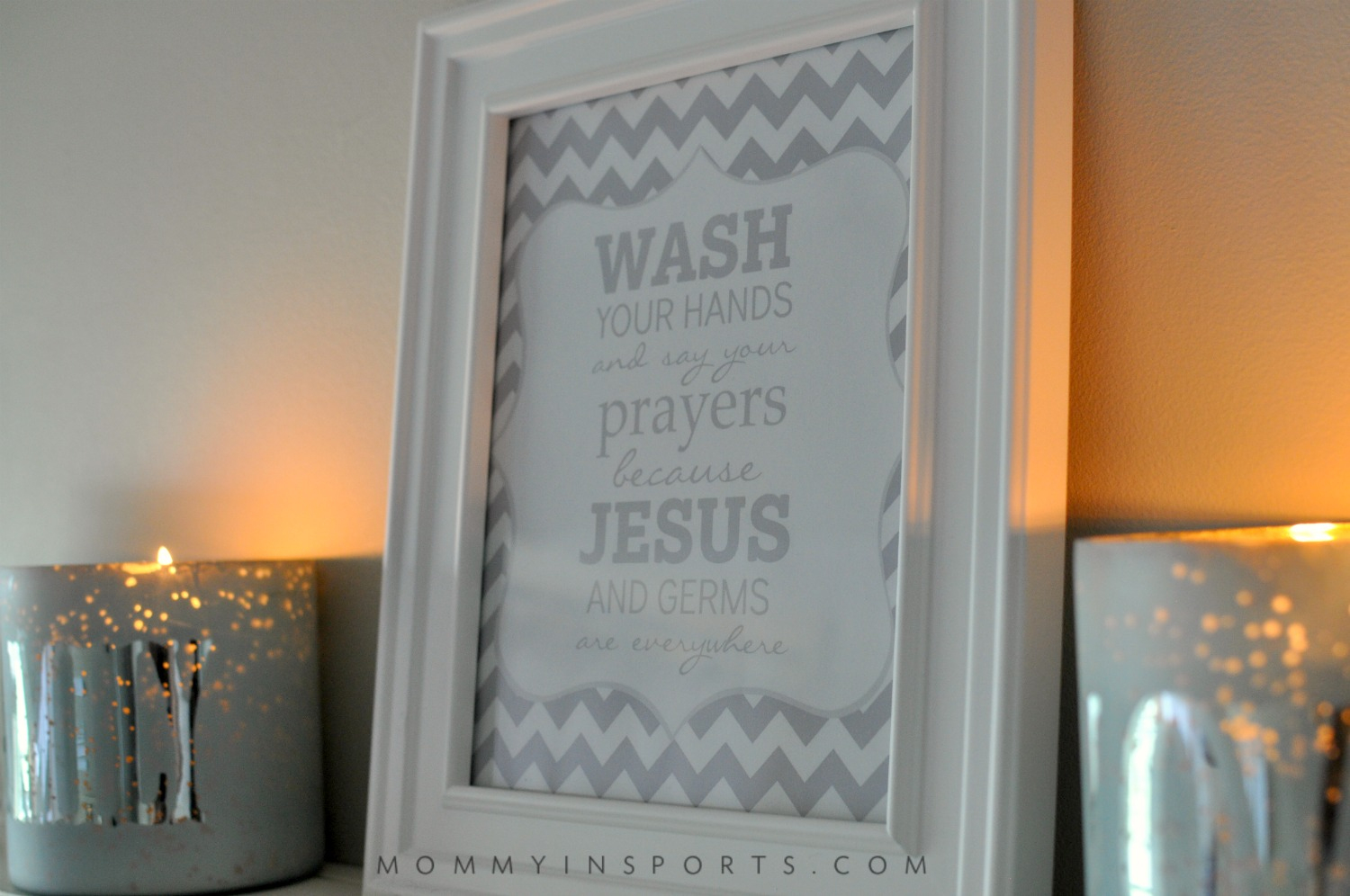 Free Bathroom Printable - Kristen Hewitt - Wash Your Hands And Say Your Prayers Free Printable