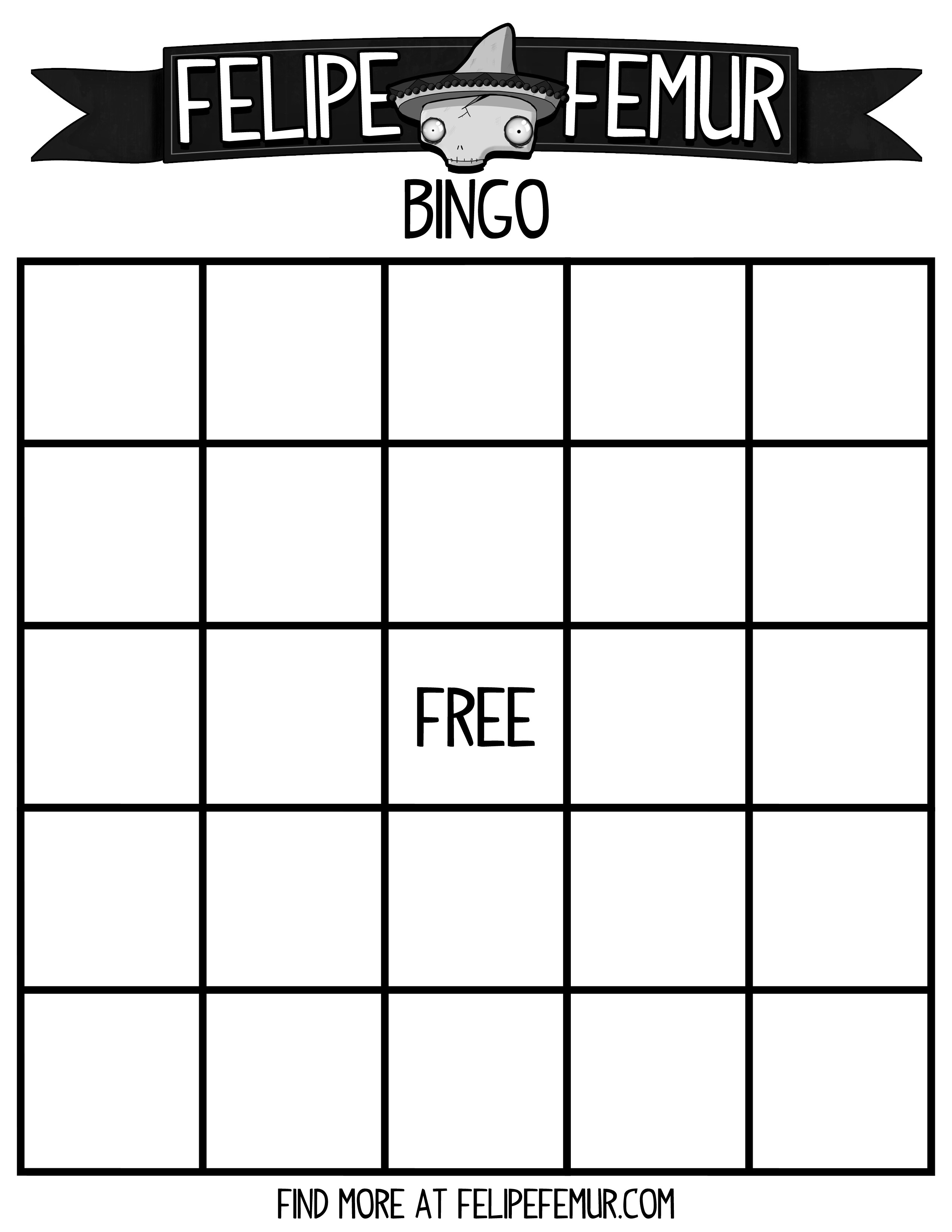 Free Bingo Cards ⋆ Felipe Femur - Free Printable Bingo Cards Random Numbers