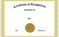 Free Printable Templates For Certificates Of Recognition